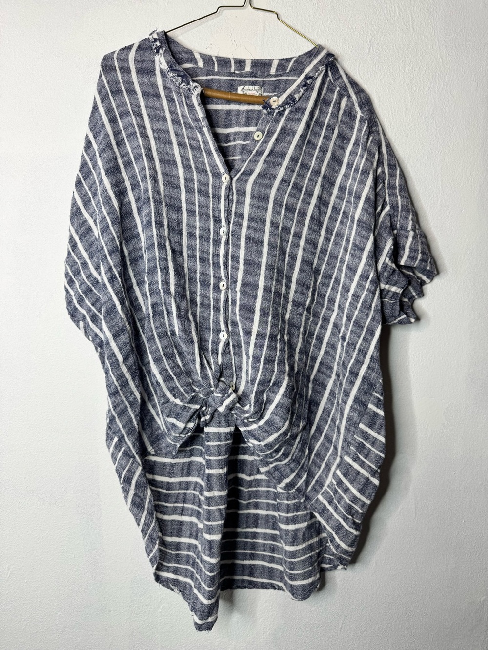 Free people striped shirt button down oversized small